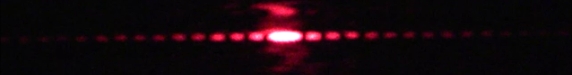 Diffraction pattern from a single slit, 160 microns wide